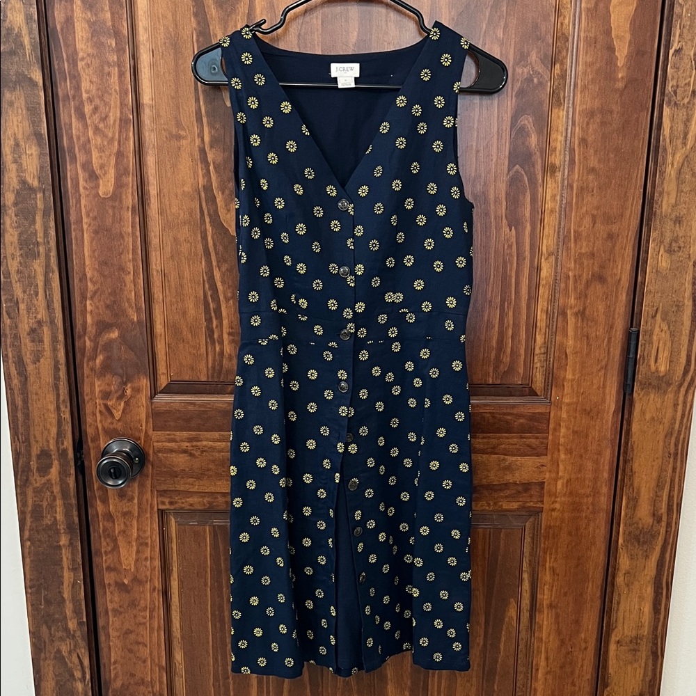 Eliza J Navy Dress with Gold Dots